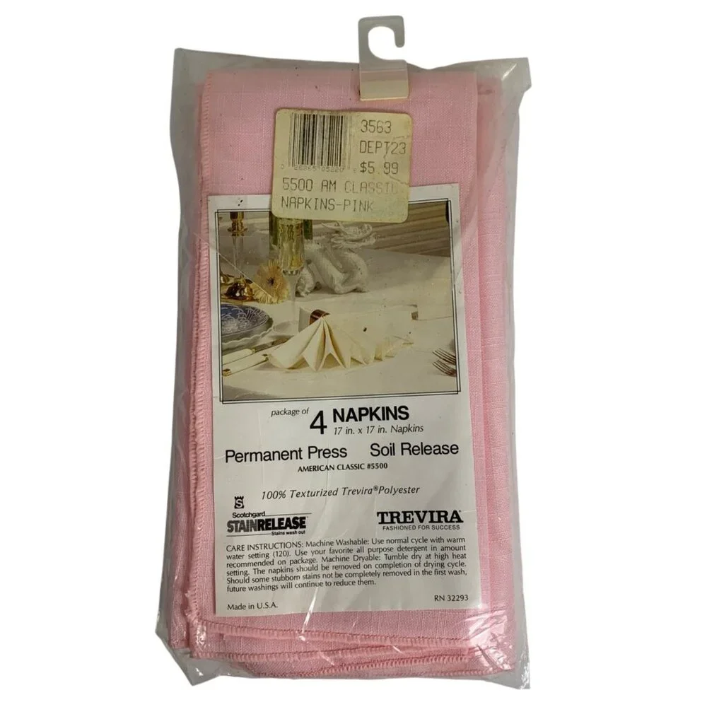 Set of 3 Vintage Trevira Fabric Napkins Four Packs 17